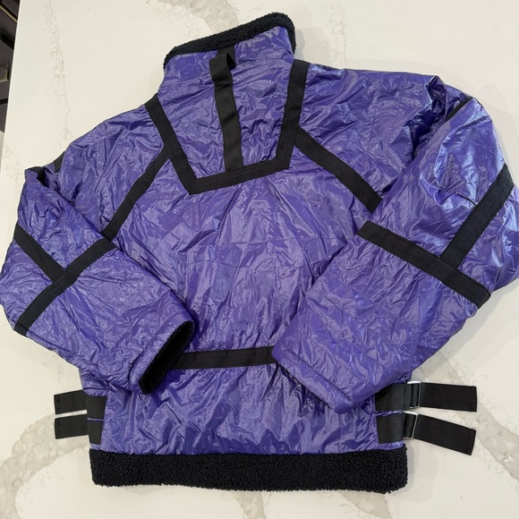 Free People Movement Vagabond Fleece Bomber Jacket Women’s XS Purple Packable - Picture 10 of 11